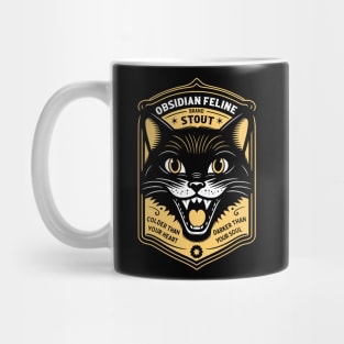 Obsidian Feline Craft Beer Mug